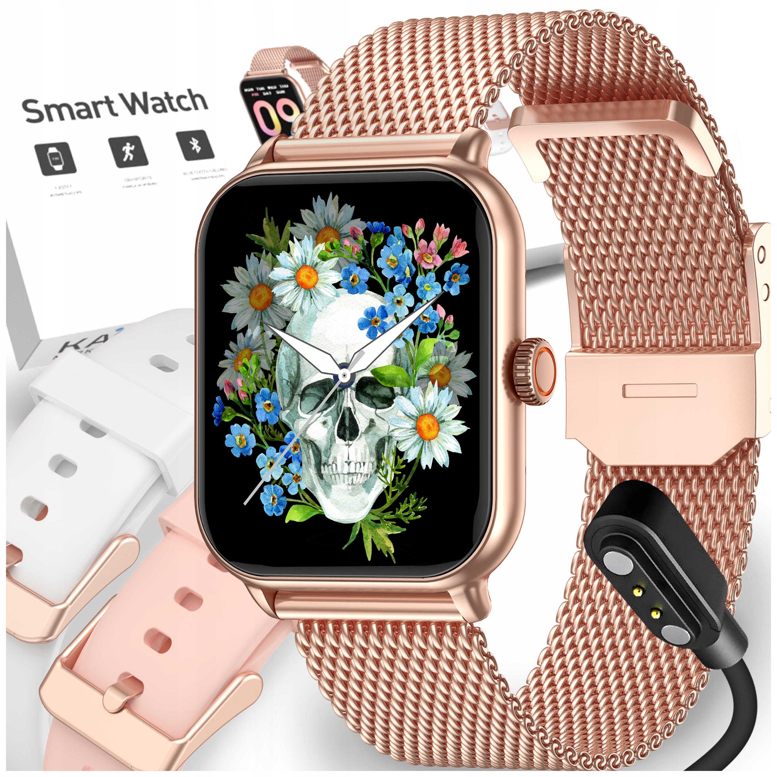 SMARTWATCH ZEGAREK MENU DAMSKI ROZMOWY POLSKIE SPORT MĘSKI PL PULS WATCH