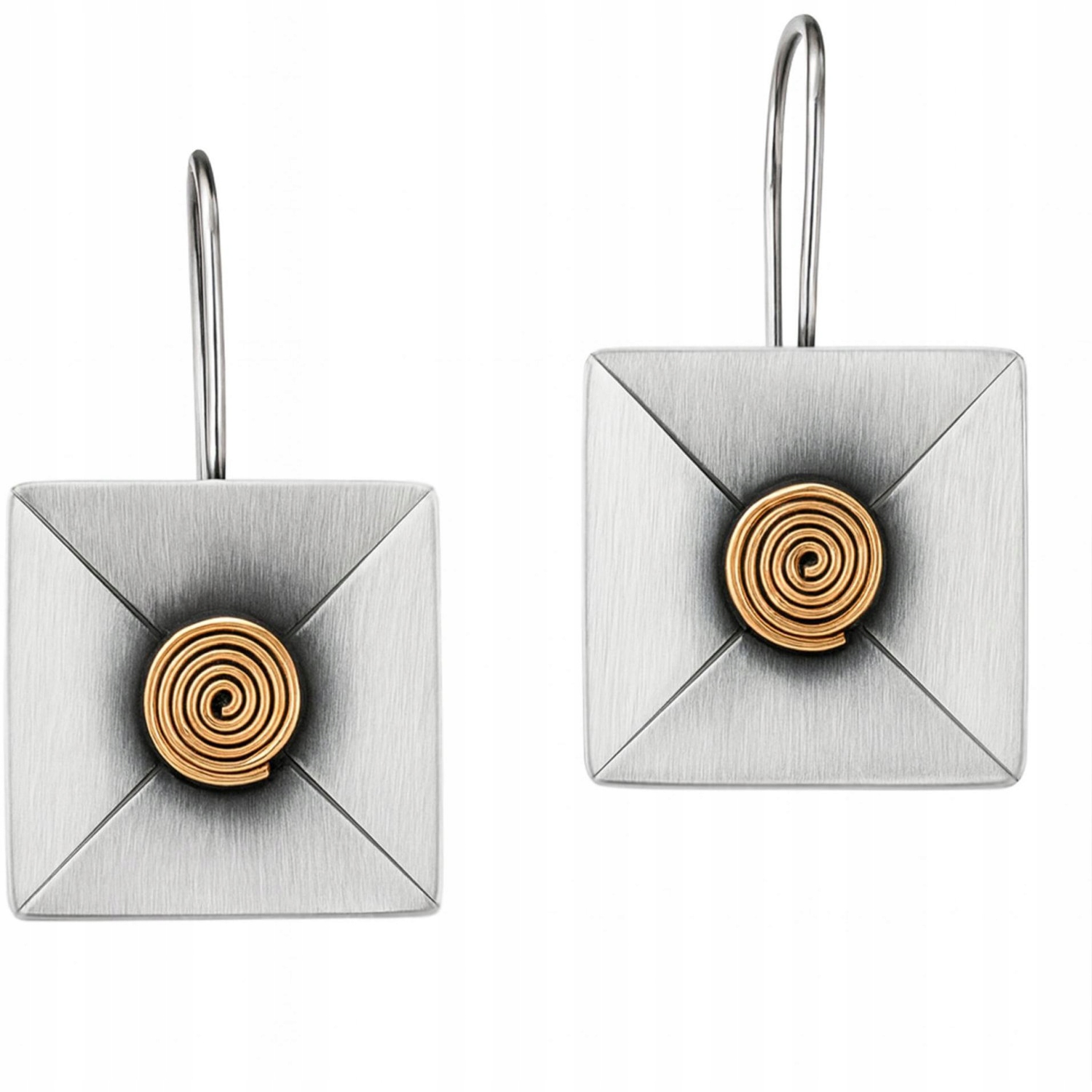 Náušnice Harf stříbro čtverec