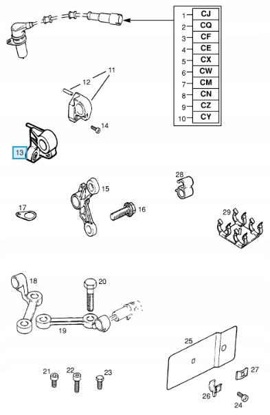 OE OPEL COMBO C WSPORNIK MOCOWANIE CZUJNIKA ABS Typ samochodu Samochody osobowe Samochody dostawcze