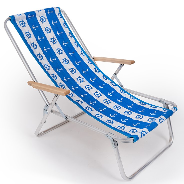 Leżak aluminiowy do ogrodu balkon taras plażę składany 120kg