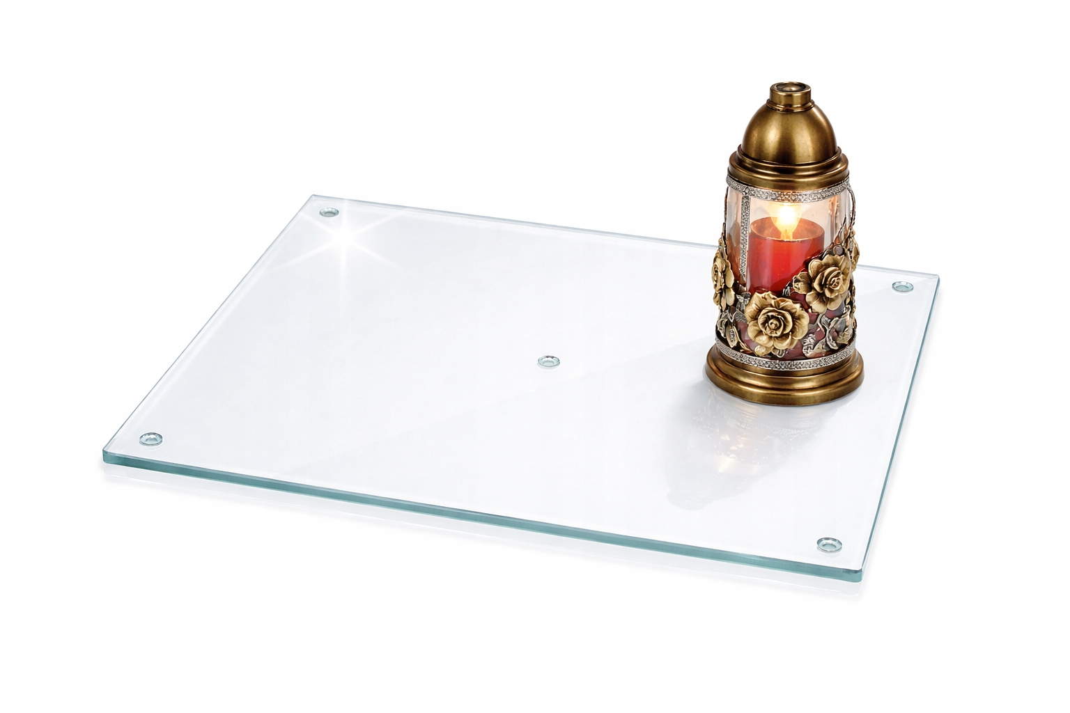 Podstavec pod Znicze Tvrzené Sklo Průhledné 65x60 cm na Pomník