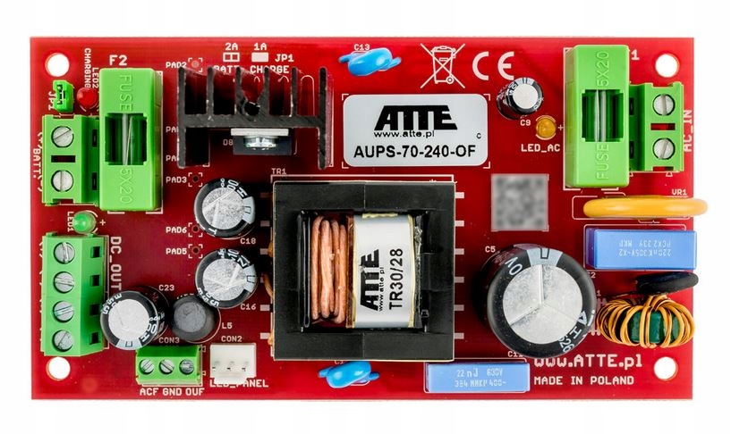 Napájací zdroj AUPS-70-240-OF Smps 24V 3A 72W Atte