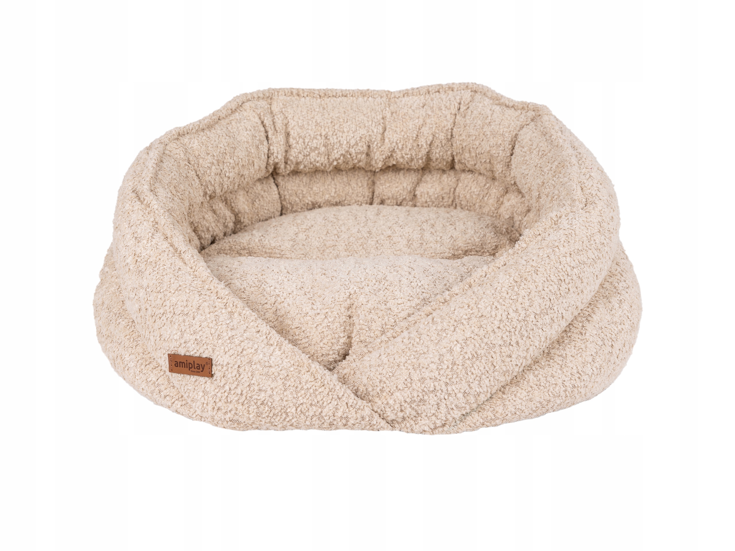 Levně Amiplay Pelíšek s paměťovou pěnou pro psa Kokon M Béžové