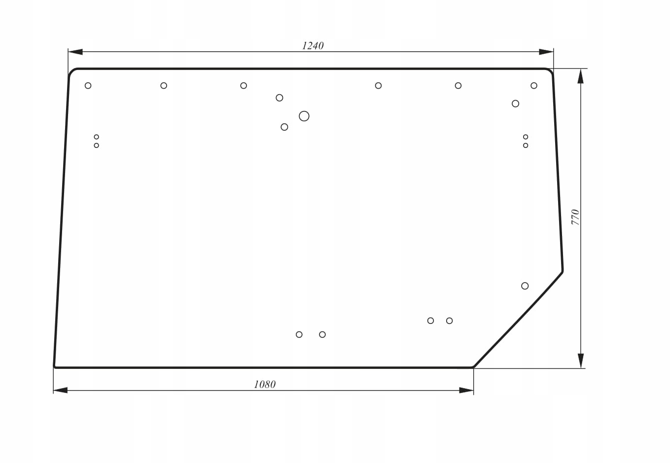 6005029099 - заднє скло Claas Renault Celtis Axos