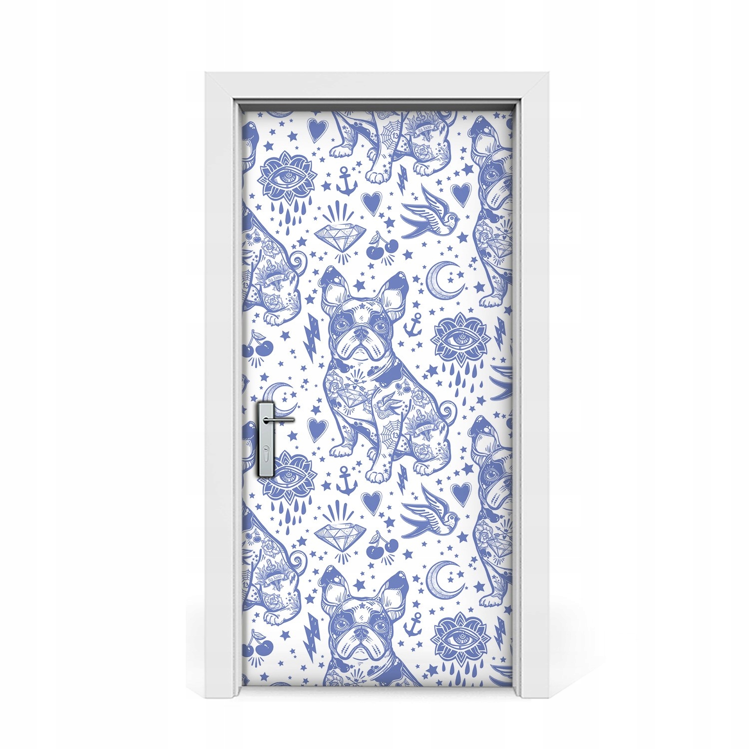 

Naklejka na drzwi okleina Buldog francuski 95x205