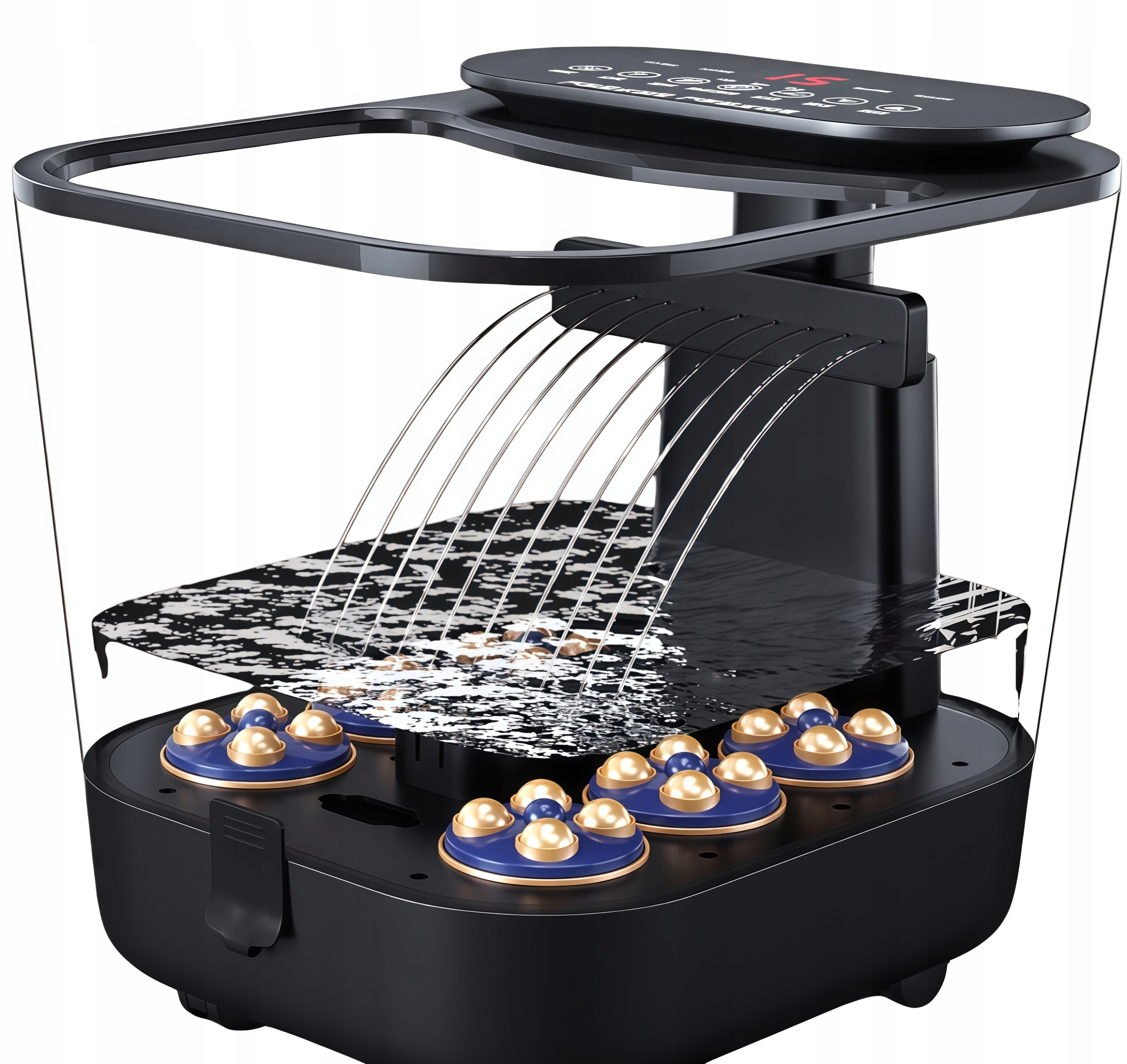 Masażer Do Stóp Hydromasażer Wodny Z Funkcją Grzania Bąbelki Multifunkcyjne Spa