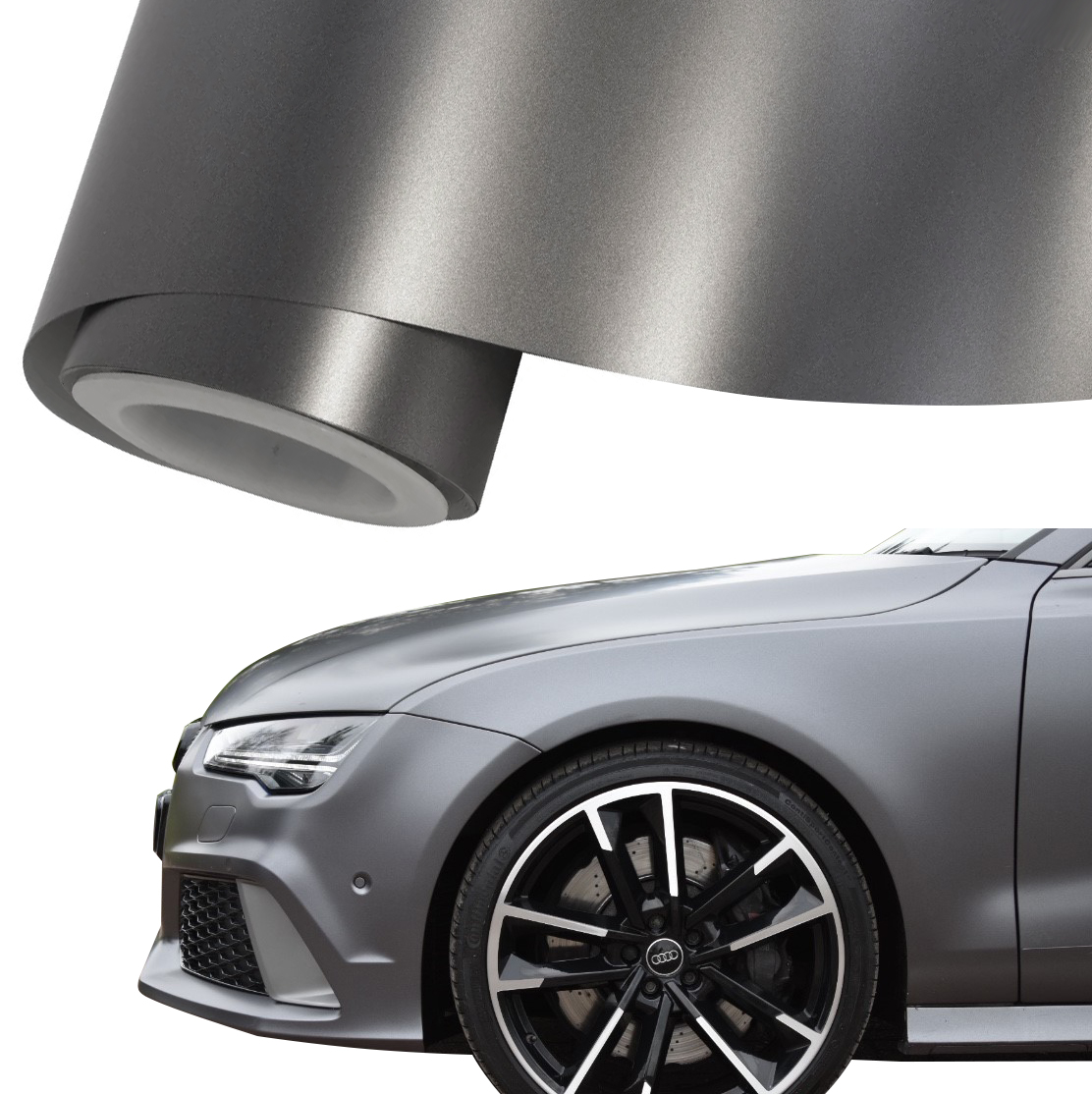 FOLIA Samochodowa Perła Satyna SZARA GRAFIT 152x50