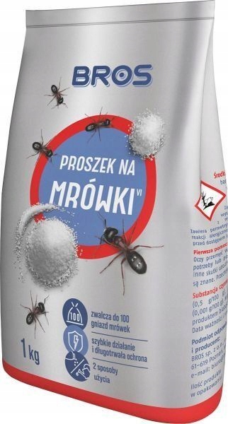 BROS Proszek Środek Preparat Trutka Na Mrówki SKUTECZNY Worek 1kg Zapas