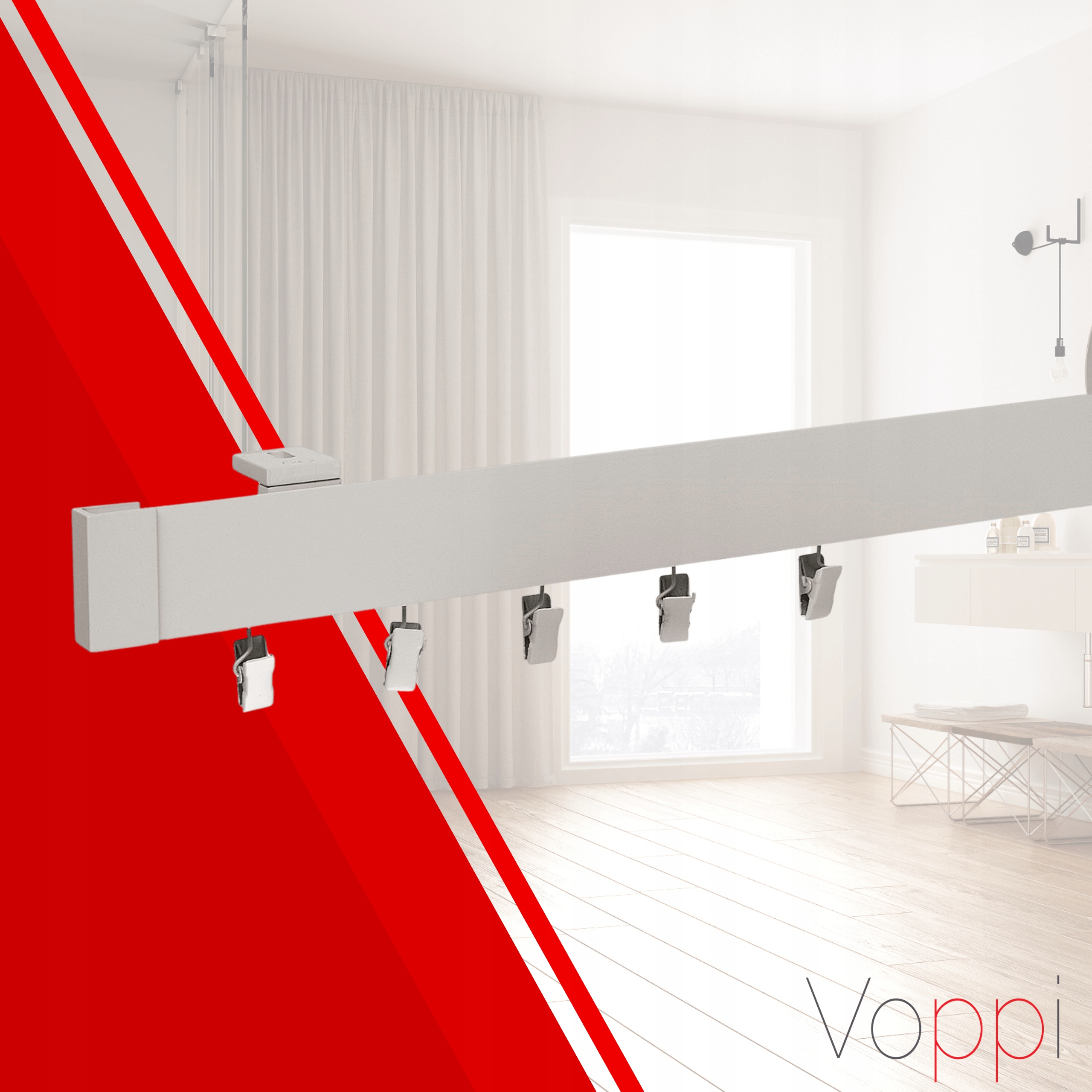 KARNISZ APARTAMENTOWY SUFIT MODERN POJEDYNCZY 240CM Marka Voppi