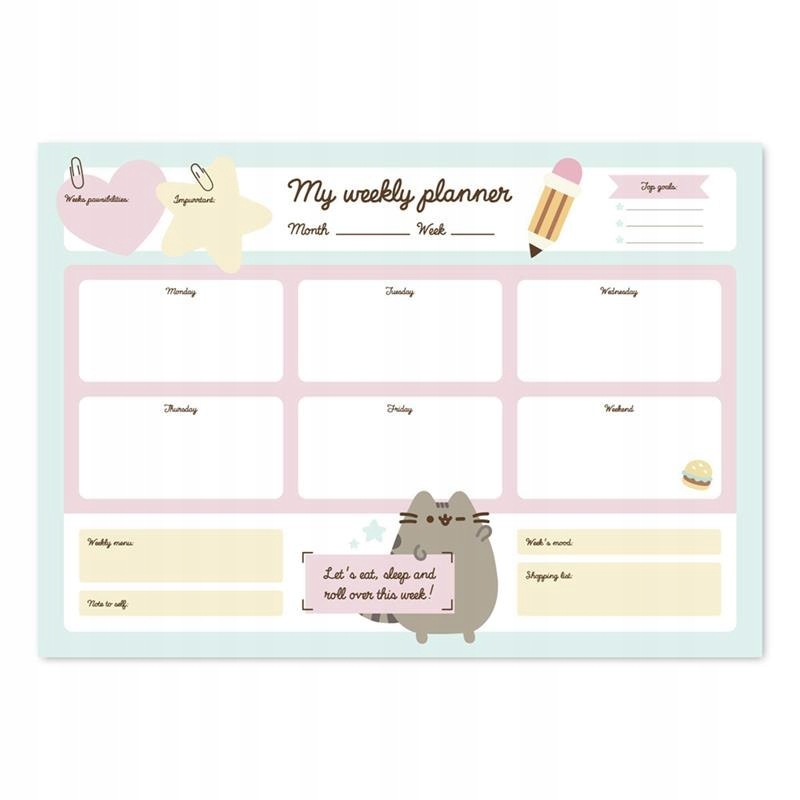 PLANER TYGODNIOWY Z KOLEKCJI FOODIE 54 STRONY A3