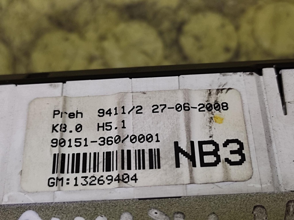 OPEL ZAFIRA B PANEL klími klimatizaci 13269404