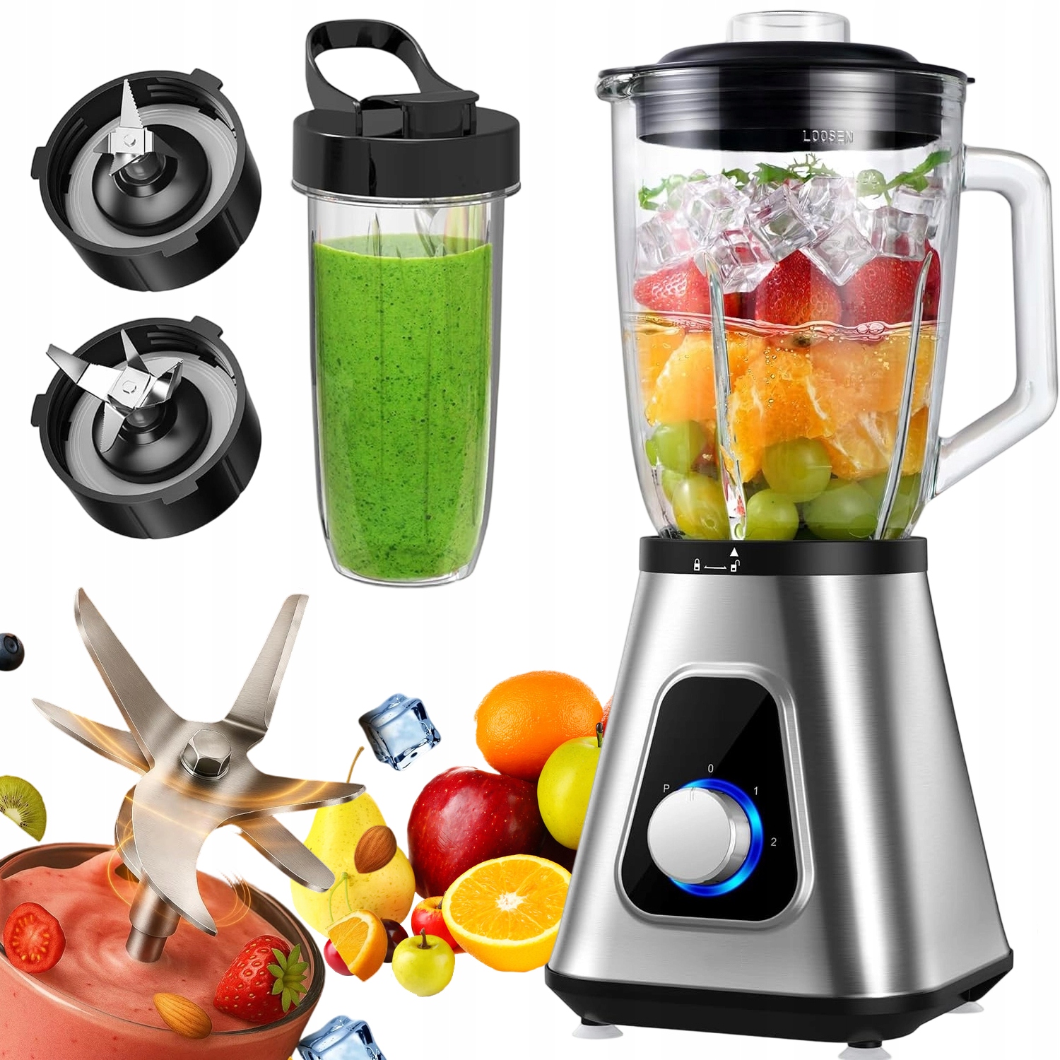 Kalichový Mixér Na Koktejly 2v1 1300W Bidony