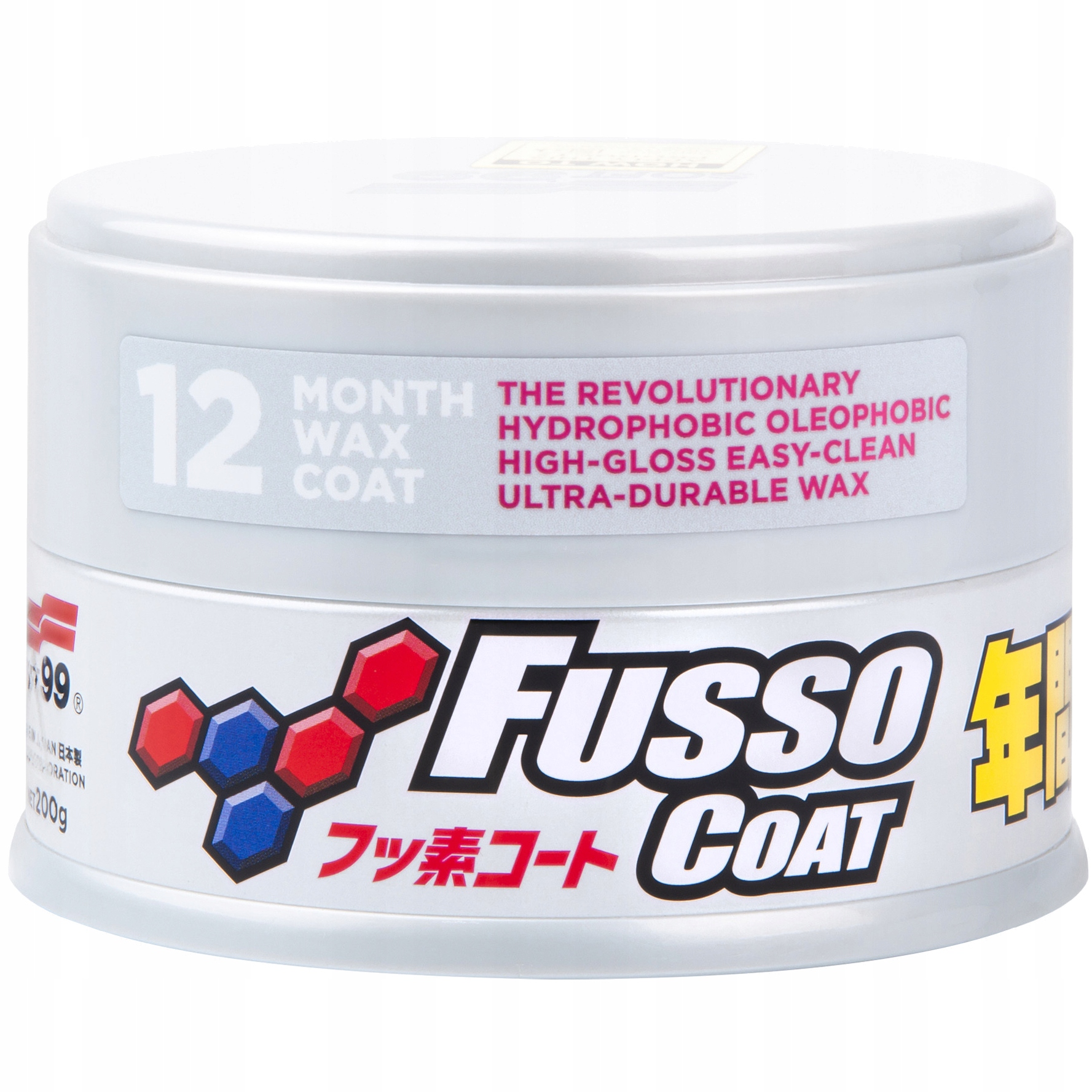 SOFT99 FUSSO LIGHT COAT 12 MONTHS TWARDY WOSK DO SAMOCHODU LAKIER AUTA 200G