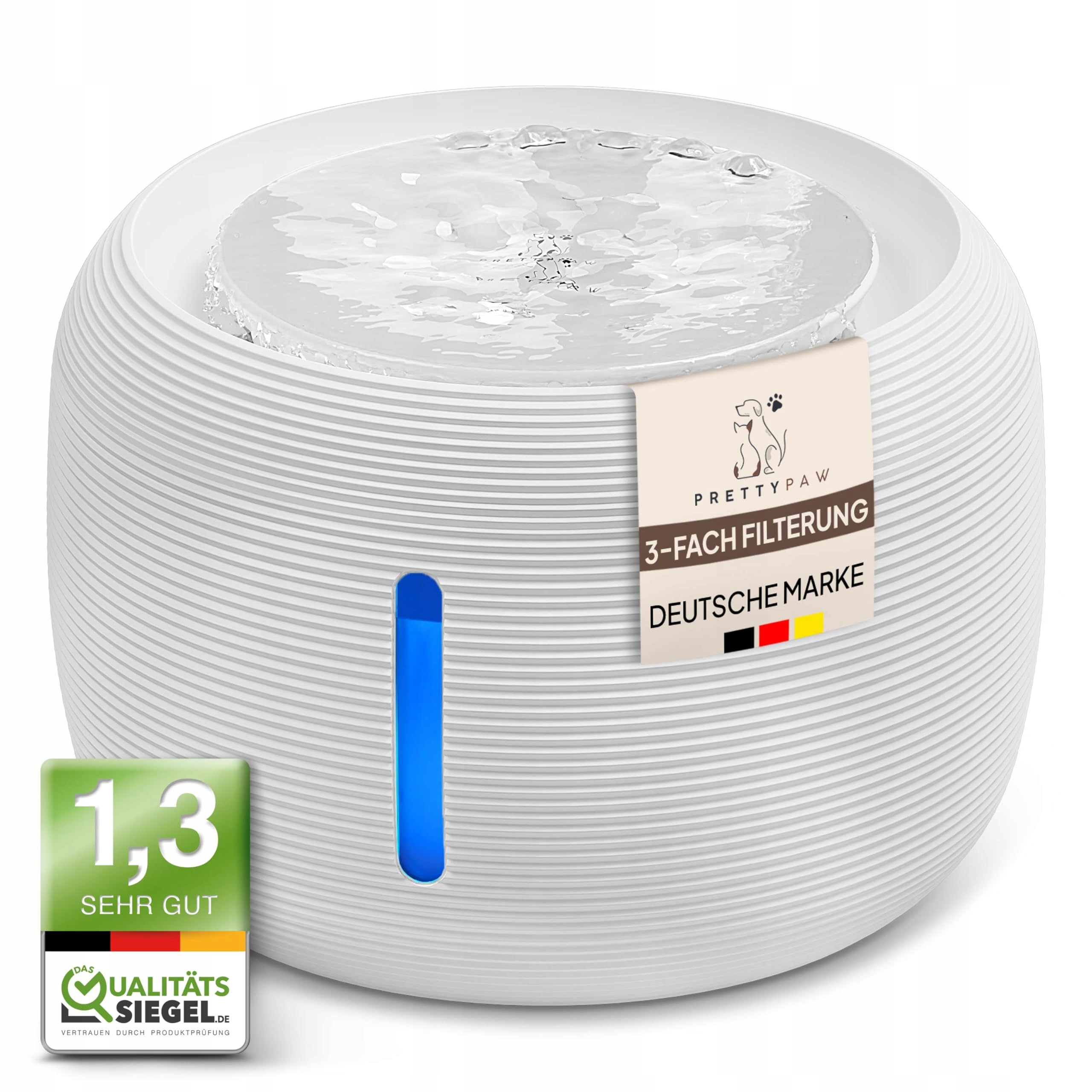 Levně Napáječka s fontánou tichá Led Pretty Paw 2500 ml