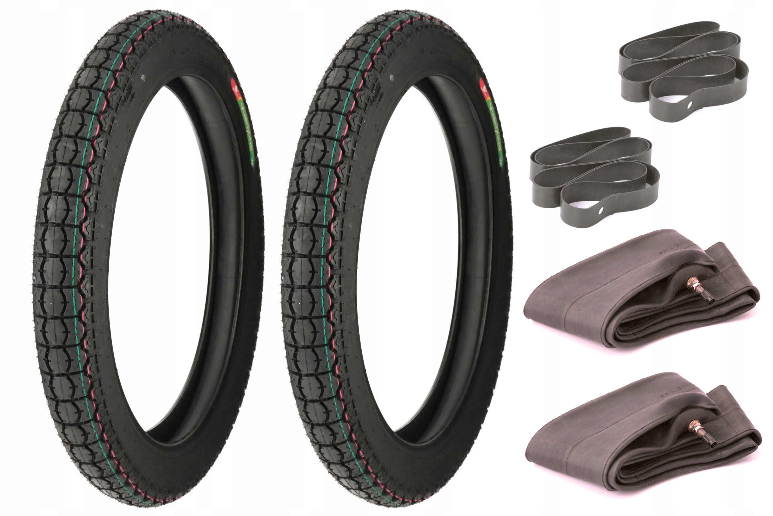 128181 - Шина спот внутрішня трубка X2 3.00-18 18 дюймів WSK MZ JAWA