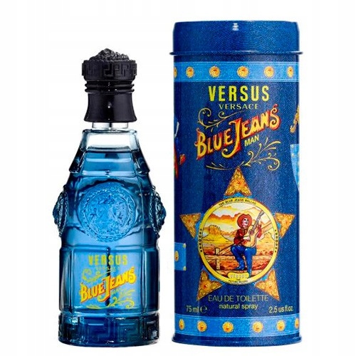 Perfumy Męskie Versace Blue Jeans 75 ML. Oryginał Pudełko Metal