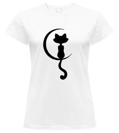 KOSZULKA DAMSKA KOT NA KSIĘZYCU KOTEK S-XXL TU S