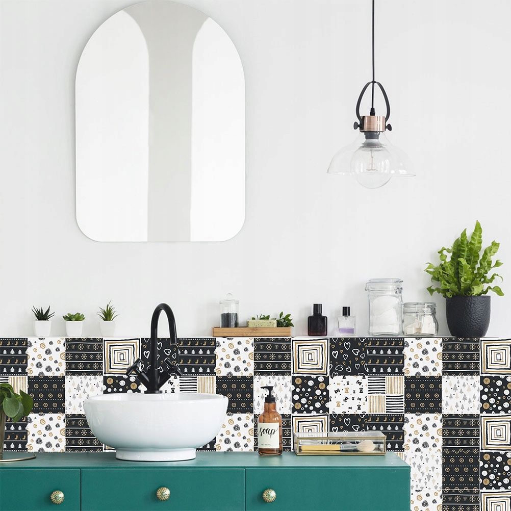 NAKLEJKI ŚCIENNE NA PŁYTKI DECOR DIY NAKLEJKI SZT Marka bez marki