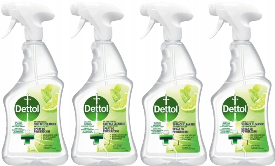 Levně 4 x Antibakteriální Sprej Na Povrchy 500 ML Dettol do kuchyně