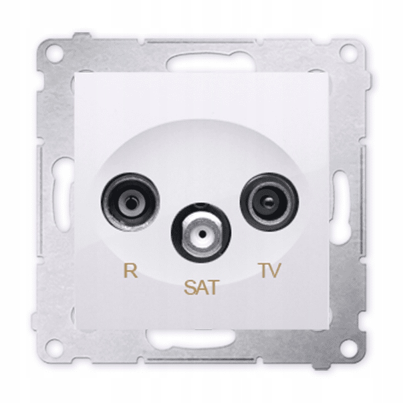 Anténní zásuvka R-tv-sat koncová/zakončovací (modul) bílá DASK.01/11