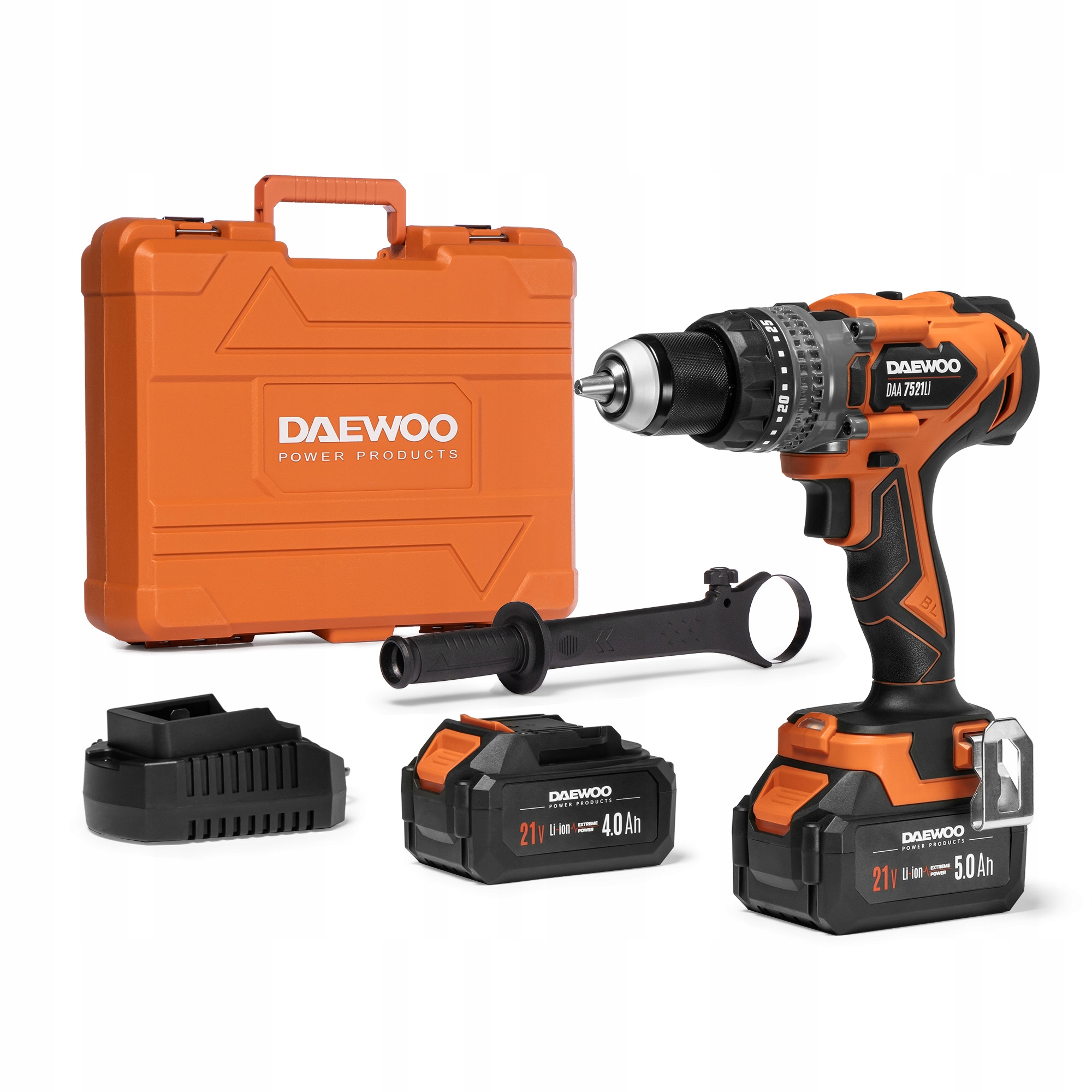Wiertarko-wkrętarka akumulatorowa Daewoo Daa 7521Li Set 2 Aku Ładowarka