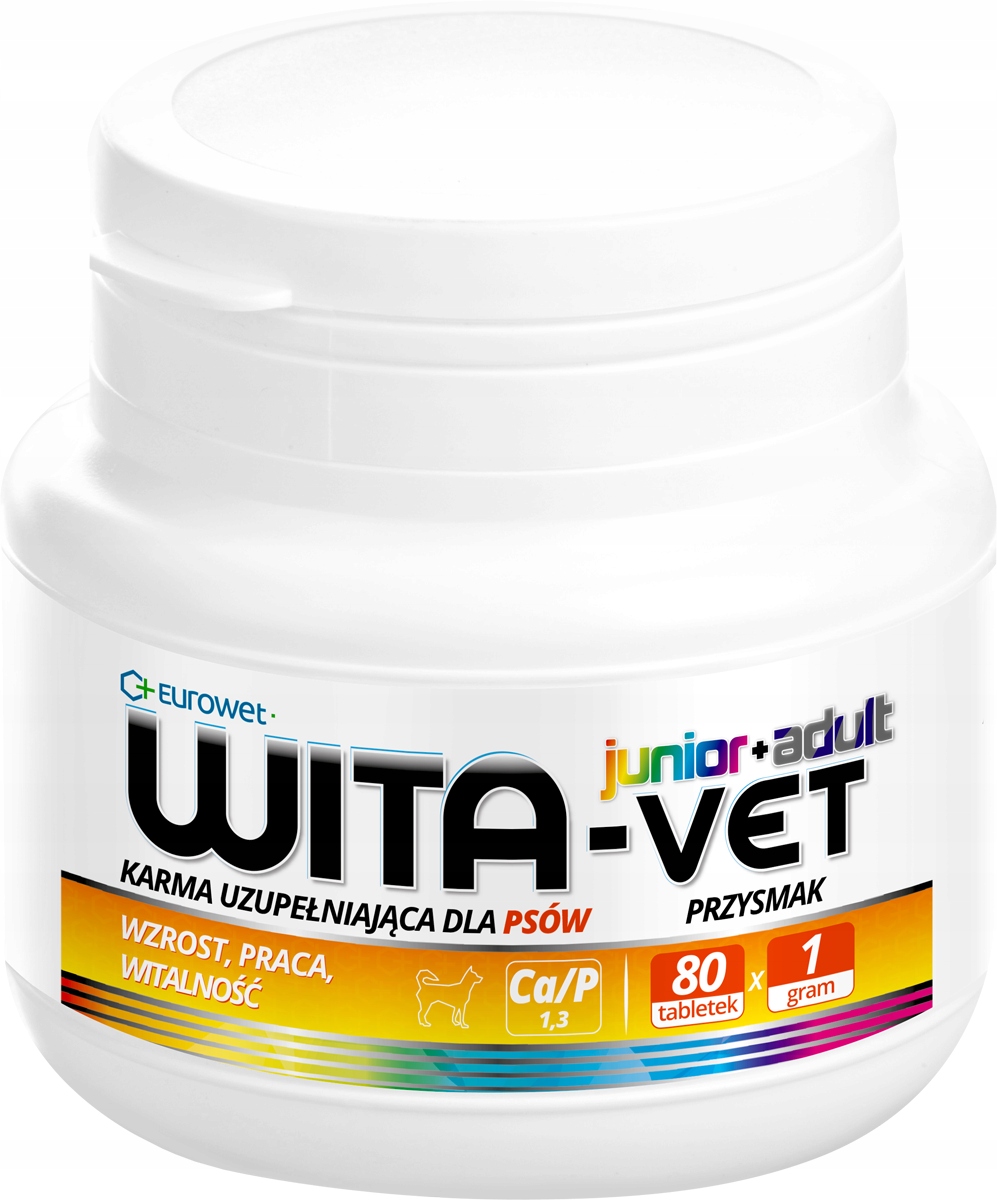 Levně Sady vitamínů pro psa Eurowet tablety 0,08 ml 80 g 1 ks