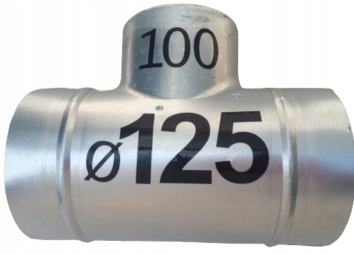 TRÓJNIK 125 x 100 ODEJŚCIE 100 WENTYLACJA SPIRO