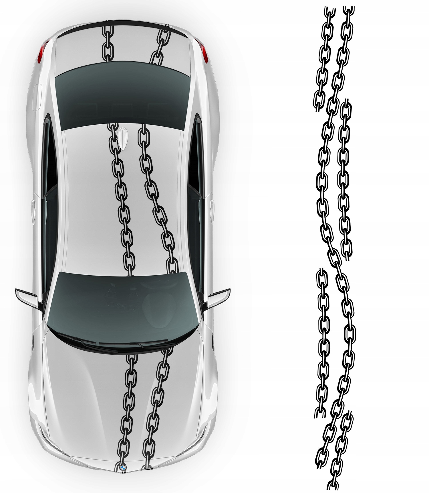 Nálepky Pásy Na Auto Reťaz 485 cm x 43 cm