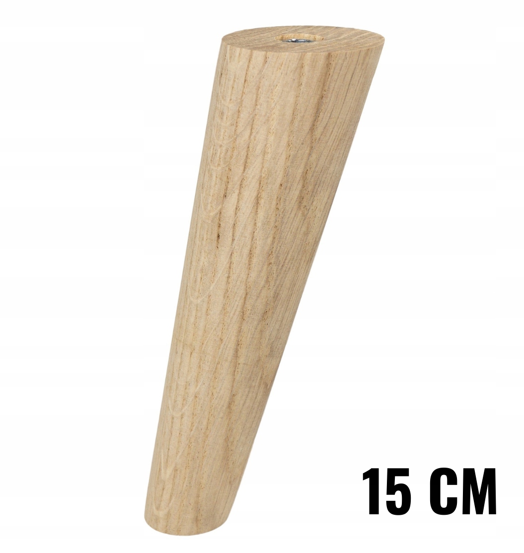 

1x Noga nóżki dębowe 15 cm dąb nóżka skośna surowa
