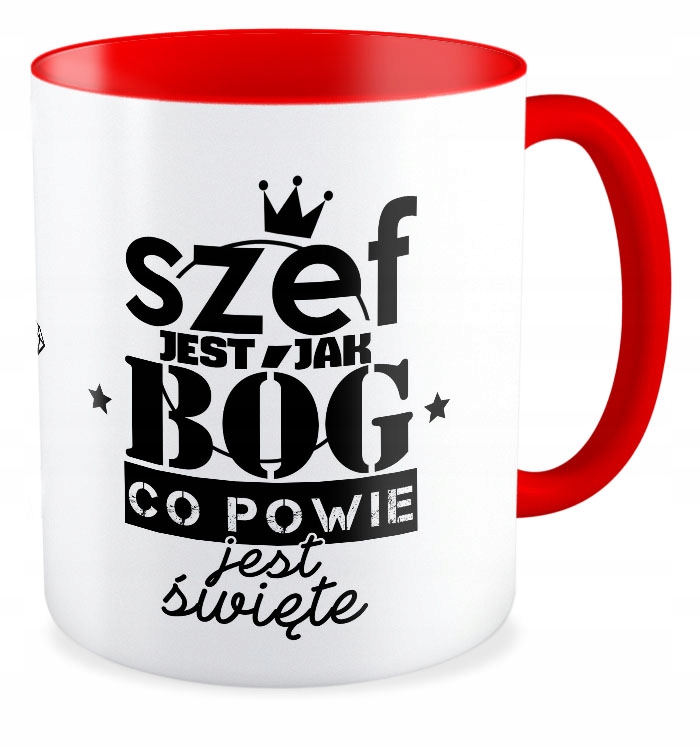 

Kubek czerwony Szef Szefowa Kierownik Dużo Wzorów