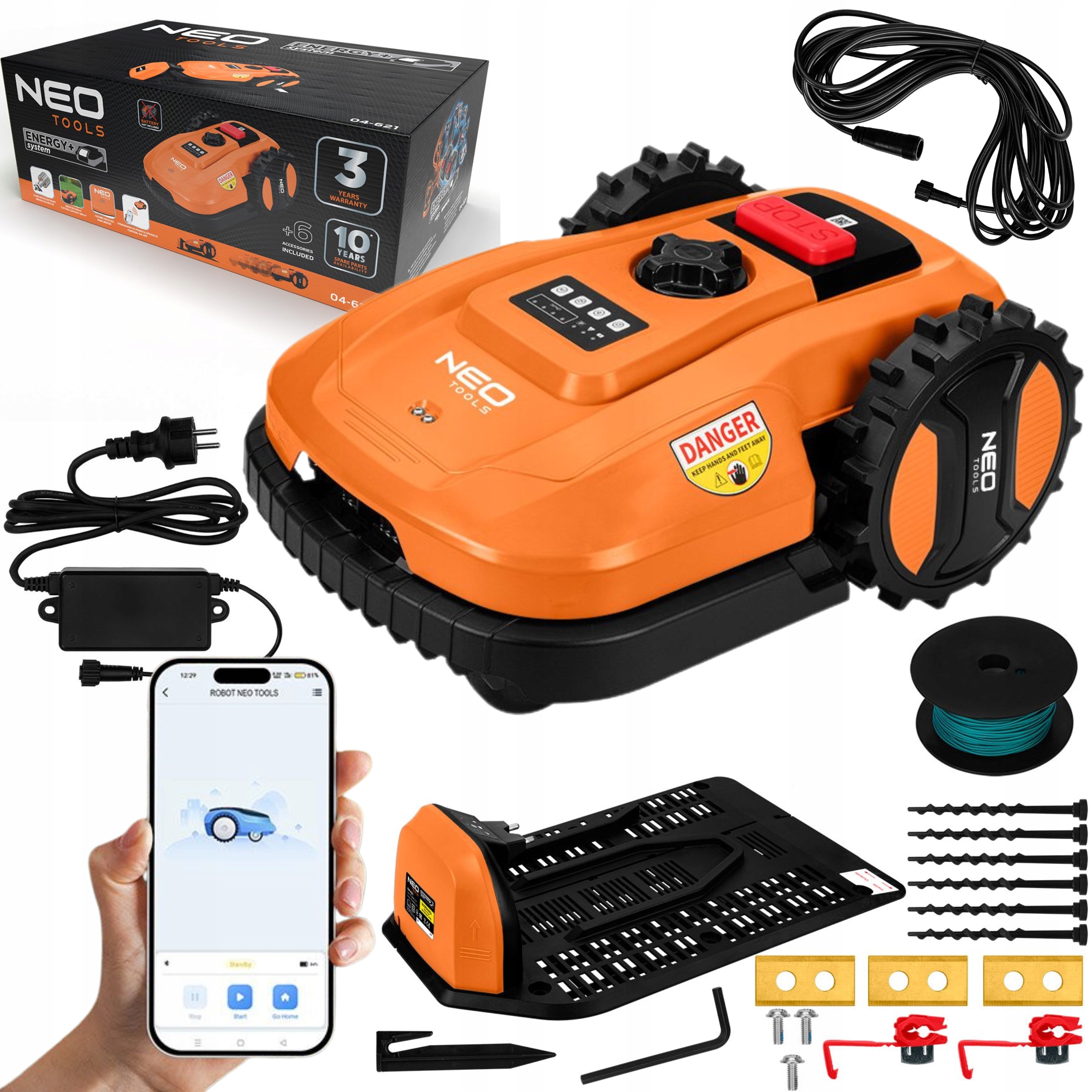 Neo Tools Energy+ Robotická Kosačka, Zariadenie Na Kosenie 04-621 Bez Akumulátora