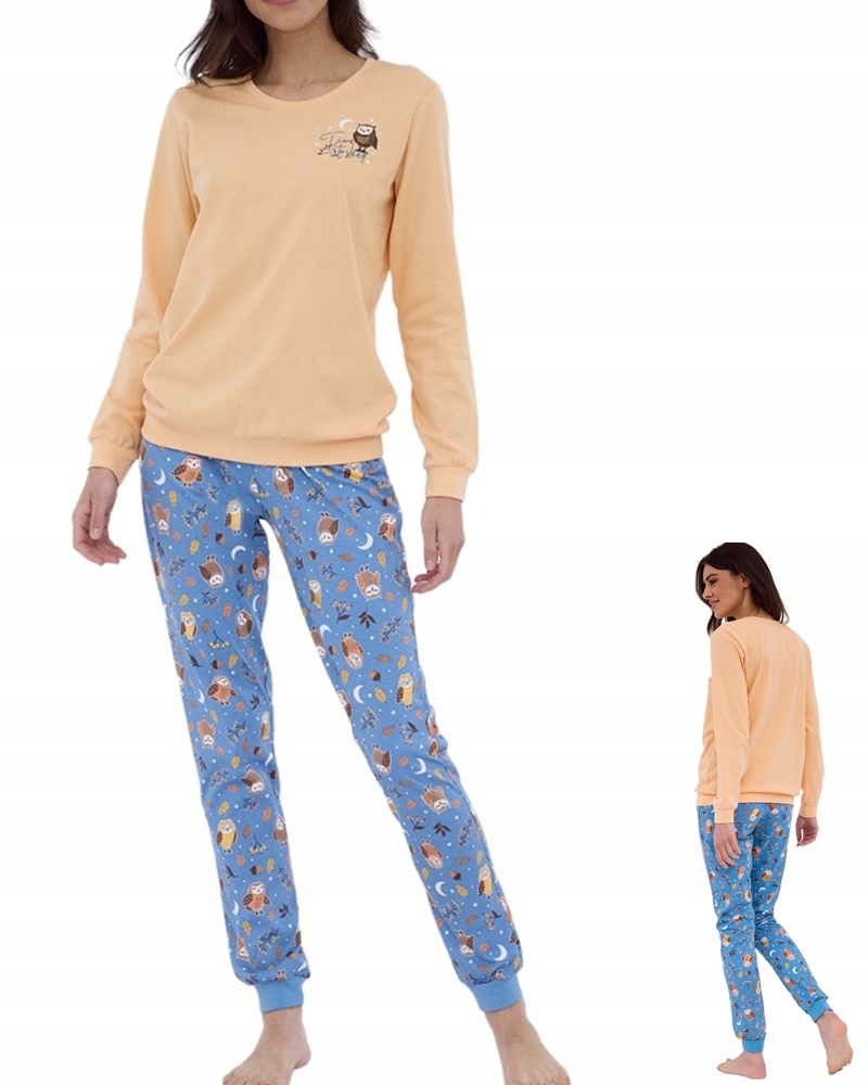 Dámské Pyžamo Cornette 467 Owls XL 42 Broskev