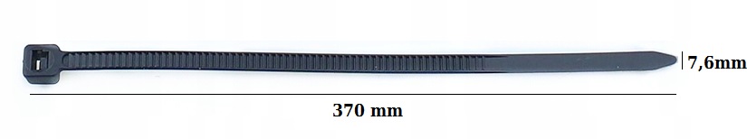 100szt OPASKI ZACISKOWE TRYTKI CZARNE 7,6x370 mm EAN (GTIN) 5905178103001