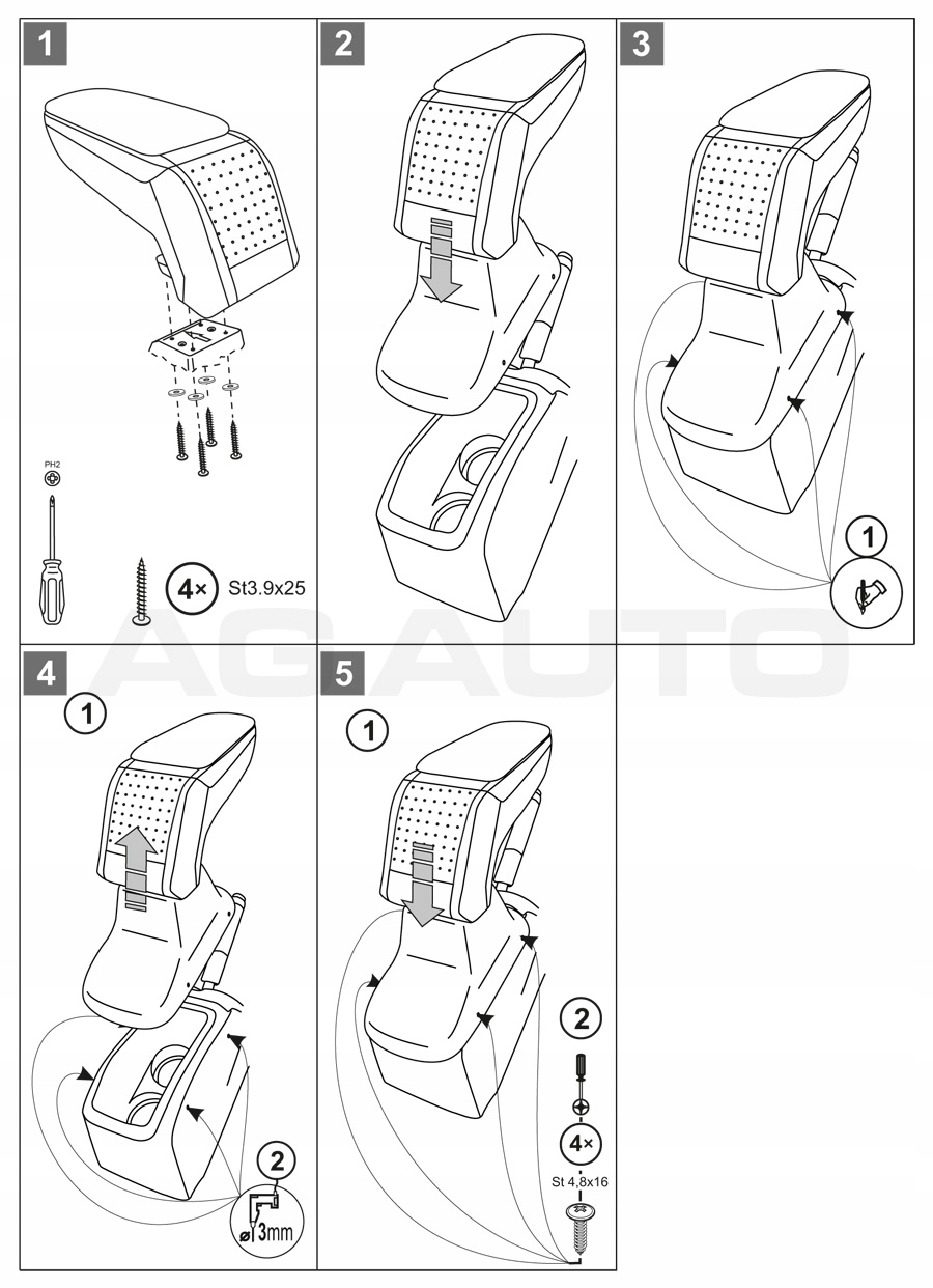 PODLOKIETNIK STANDARD Peugeot 208 2012 Part manufacturer Rati