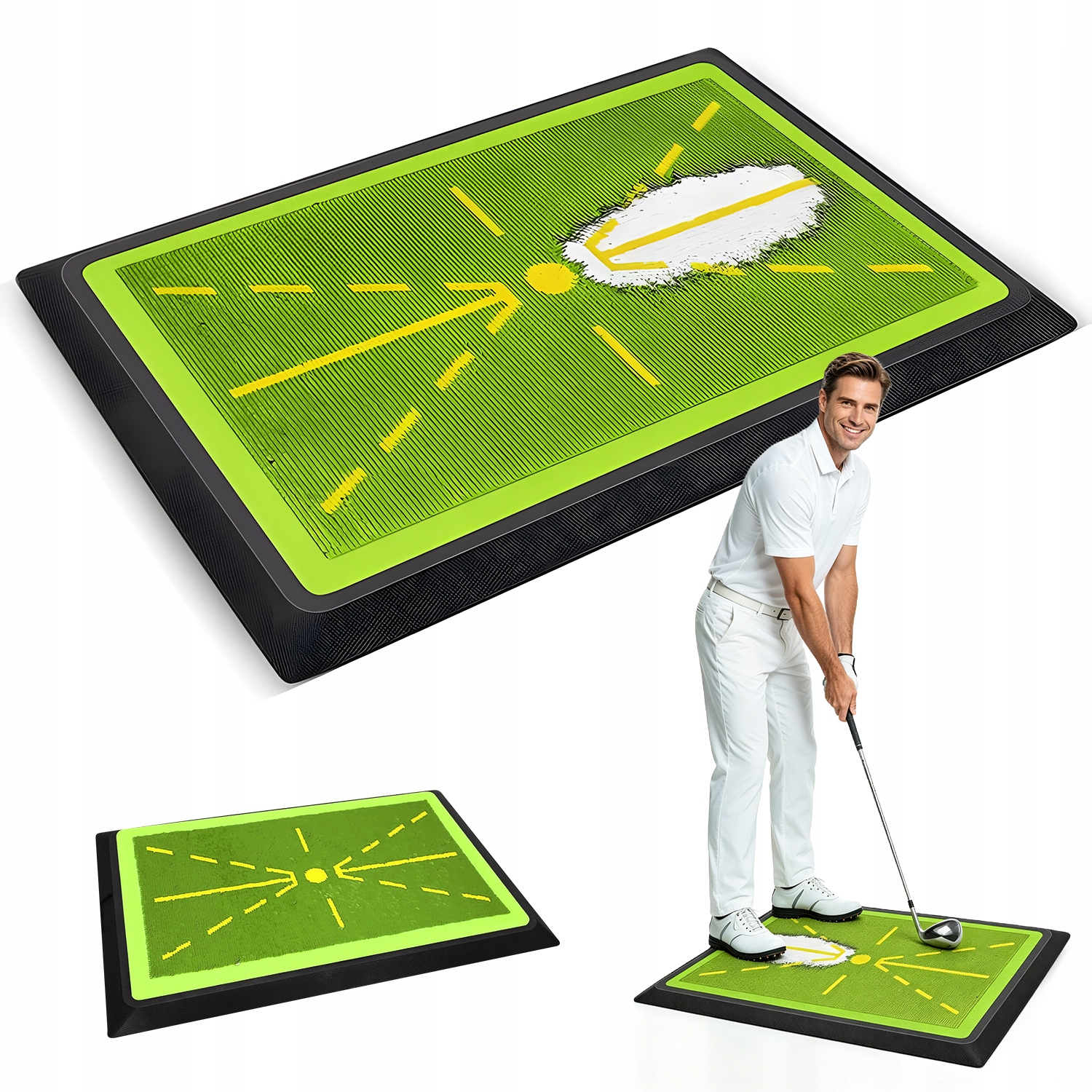 Profesjonalna Mata Golfowa Swing Feedback Gumowa Podstawa Treningowa