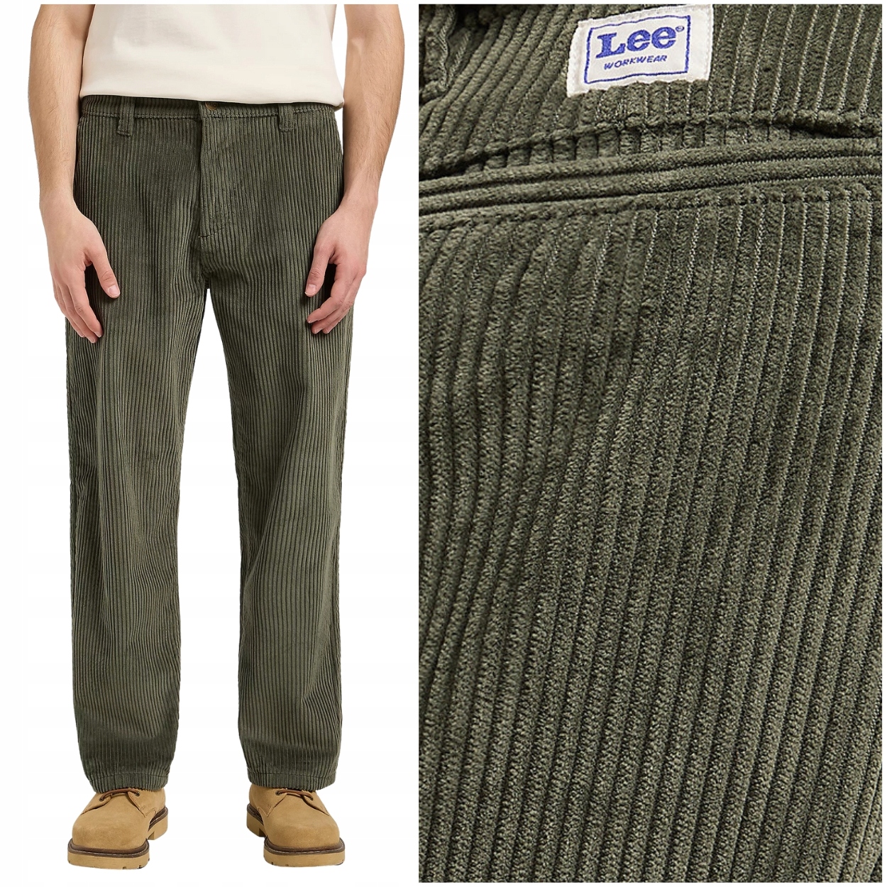 Lee Loose Workwear Chino velmi volné kalhoty manšestrové čínské kalhoty W34 L34