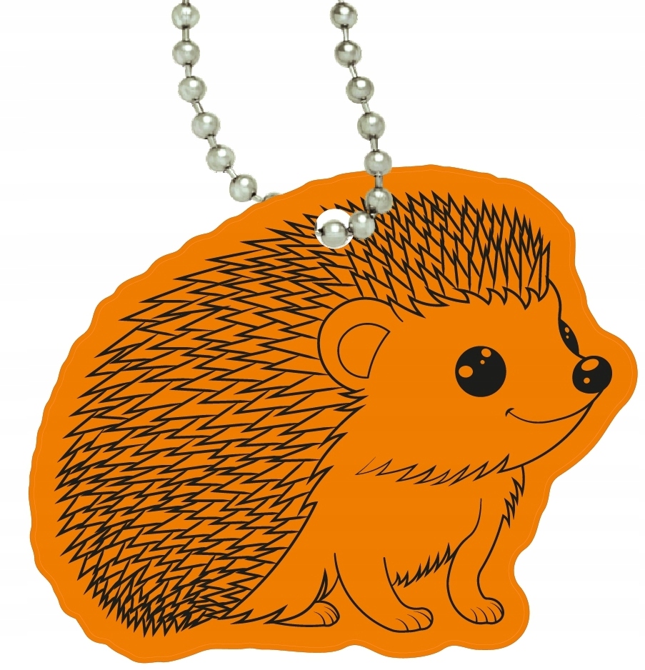 ODBLASKOWA ZAWIESZKA Z ŁAŃCUSZKIEM PRZYWIESZKA ODBLASK BRELOK JEŻ JEŻYK