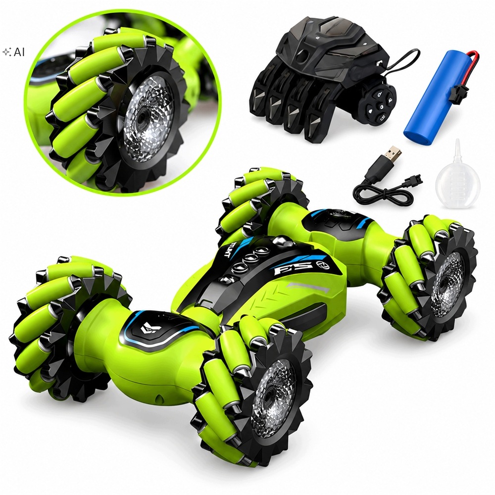 Auto Auto 4X4 dálkově ovládané Gestami Led světla Vodní pára Kouř