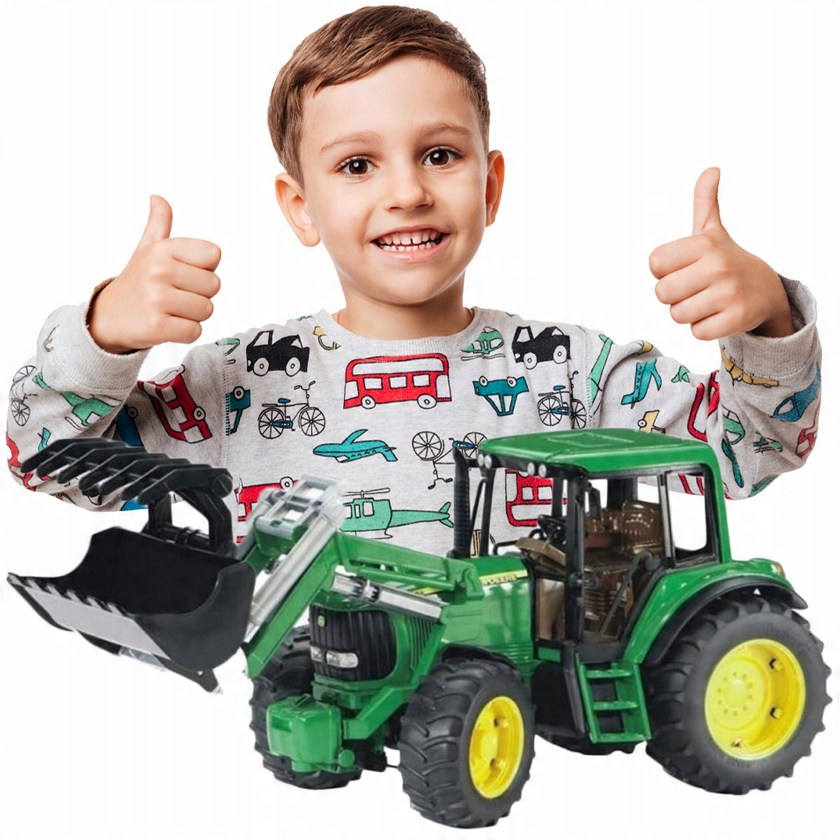 

Traktor John Deere Bruder z Ładowarką Czołową