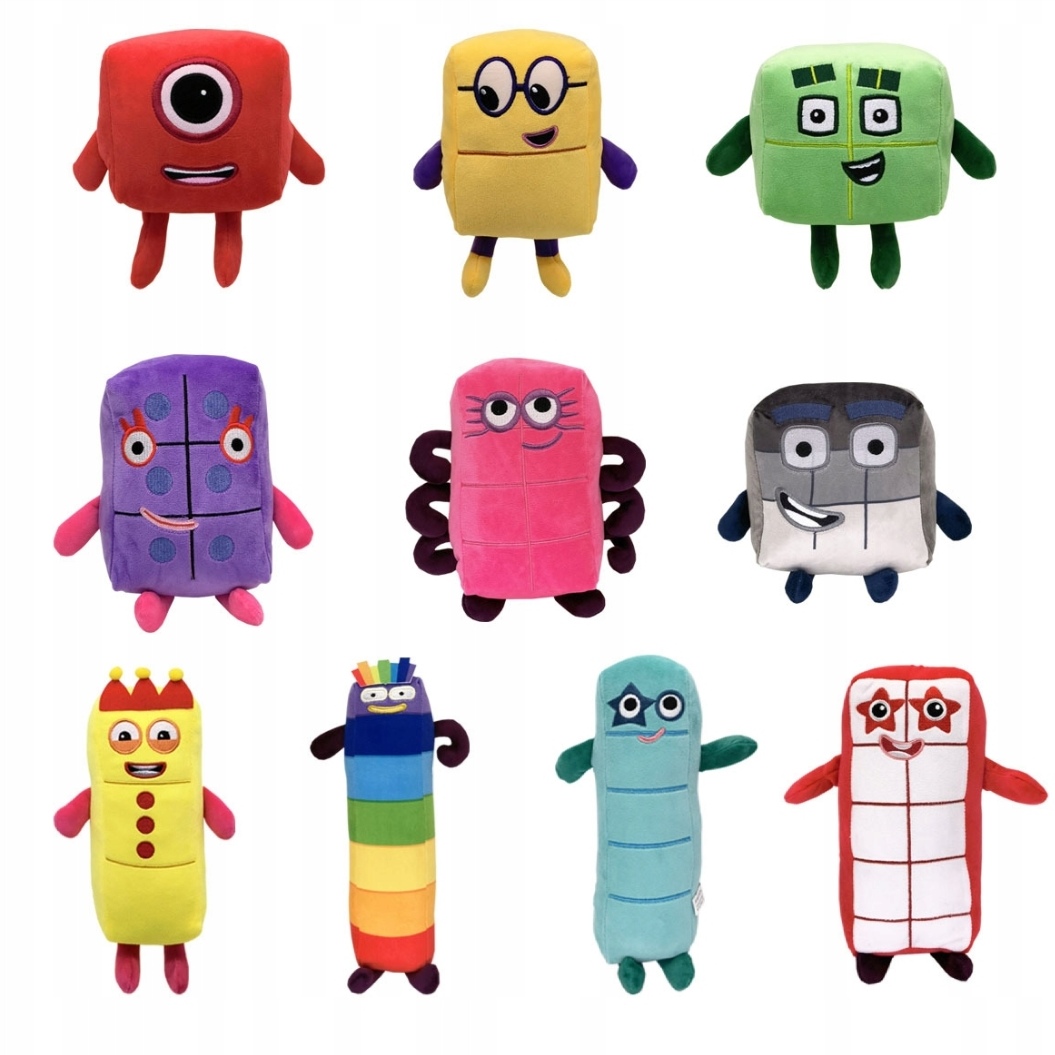 

10X Zabawki pluszowe Numberblocks Lalki animowane
