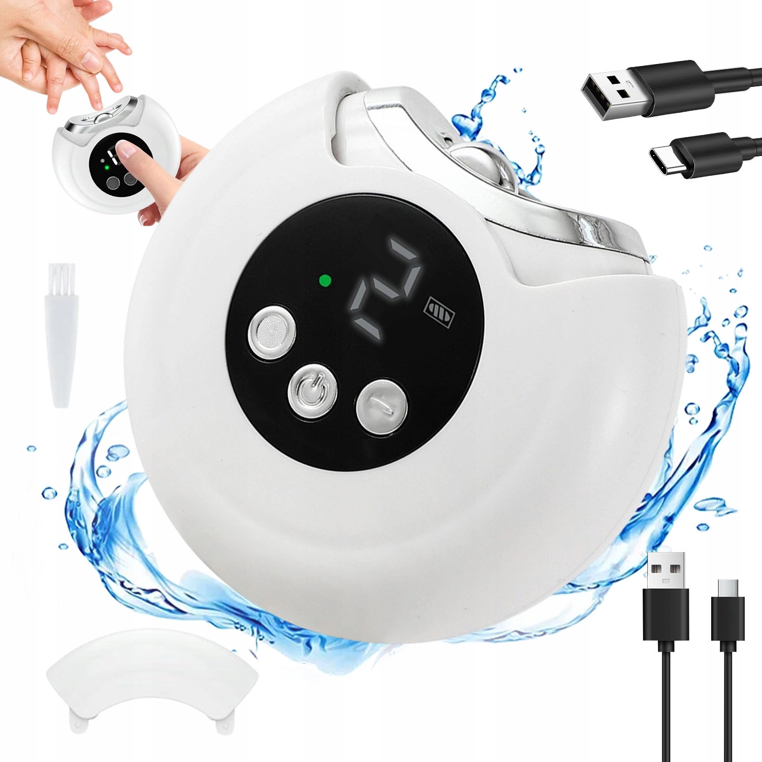 2V1 Elektrický Kleštičky Na Nehty, Tiché, S Led Bruskou Na Nehty