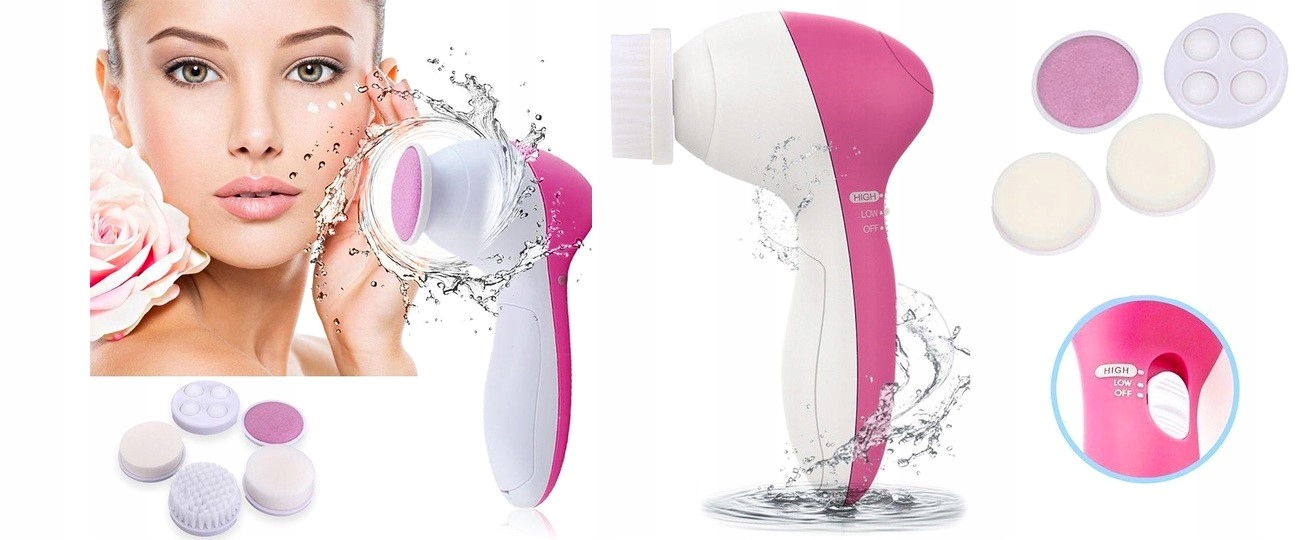 SZCZOTECZKA SZCZOTKA DO CZYSZCZENIA MYCIA TWARZY MASAŻER PEELING 5IN1 Kod producenta 15626