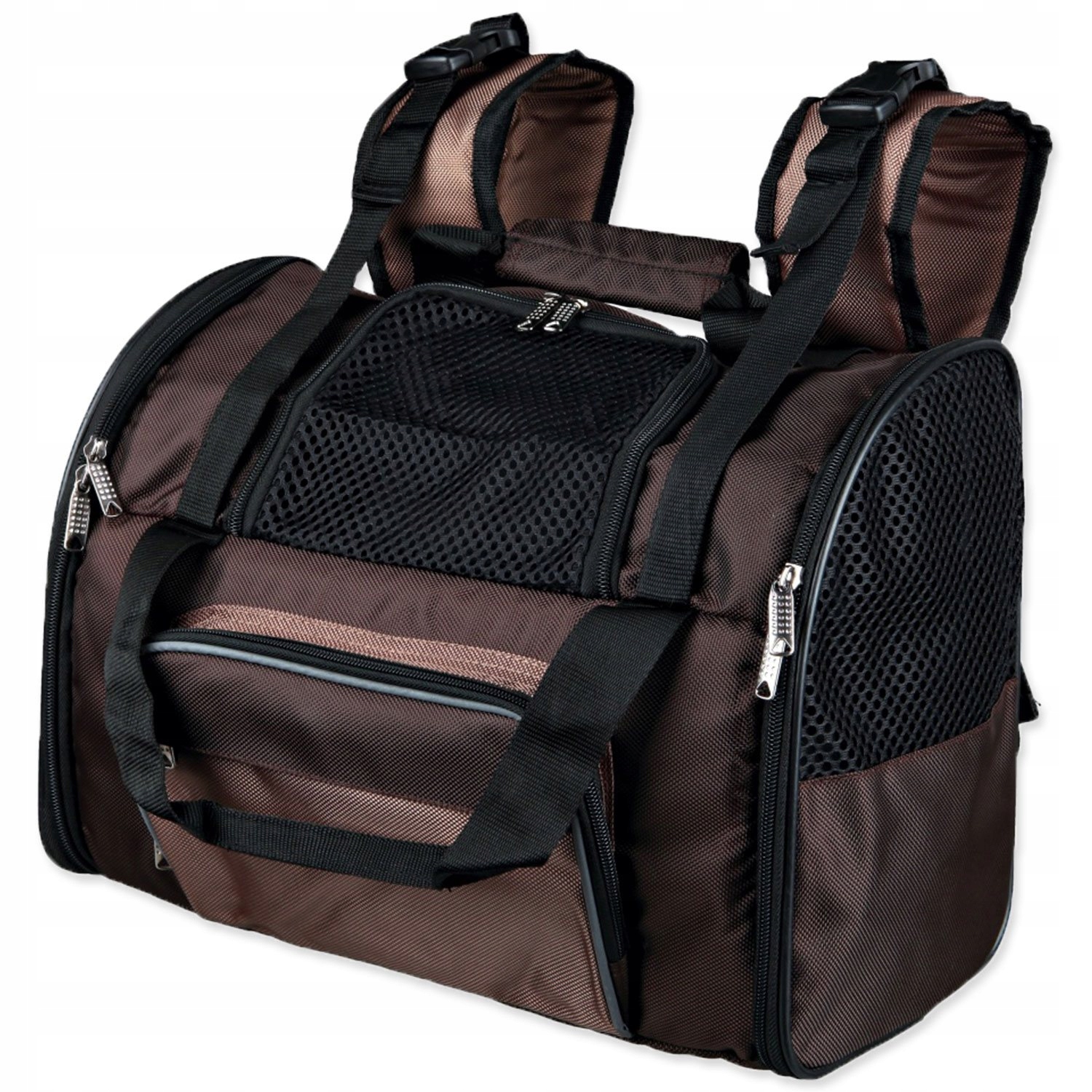 Levně Taška Trixie přenosná tmavě hnědá a černá 41x30x21cm