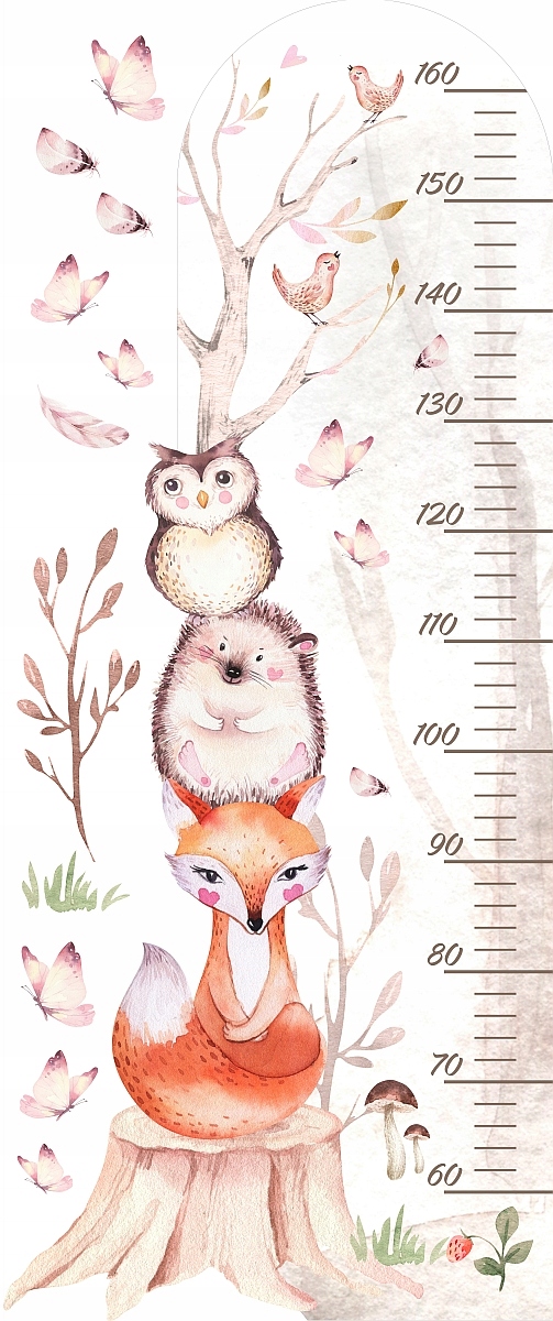 

Miarka Wzrostu naklejka leśne trele