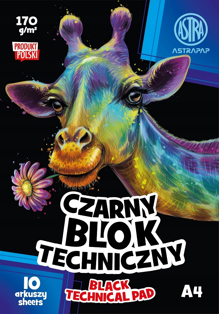 Blok techniczny ASTRA czarny A4 10 arkuszy/kartek Kod producenta 106022005
