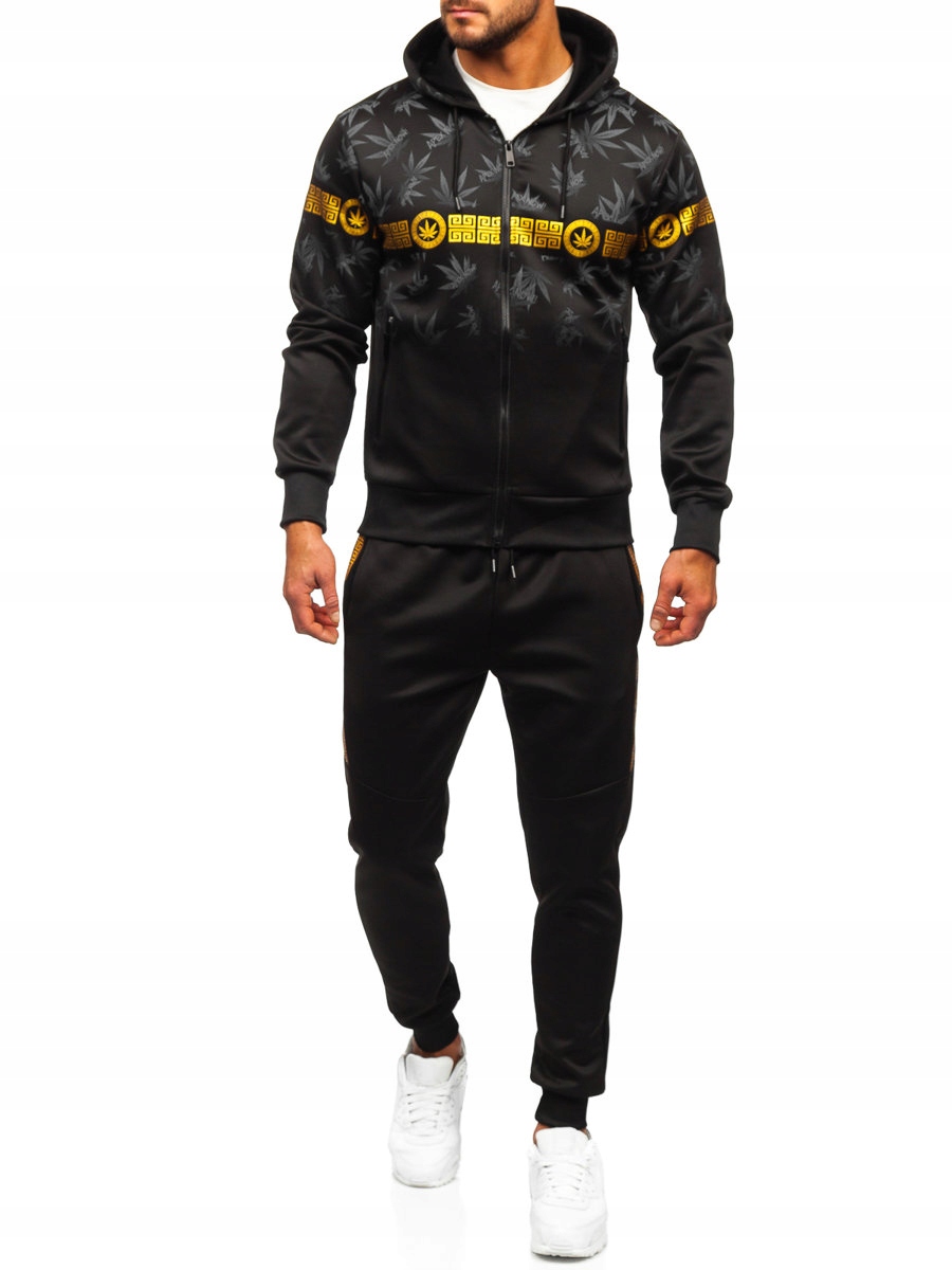 

Dres Męski Komplet Dresowy Czarny HM686 DENLEY_2XL