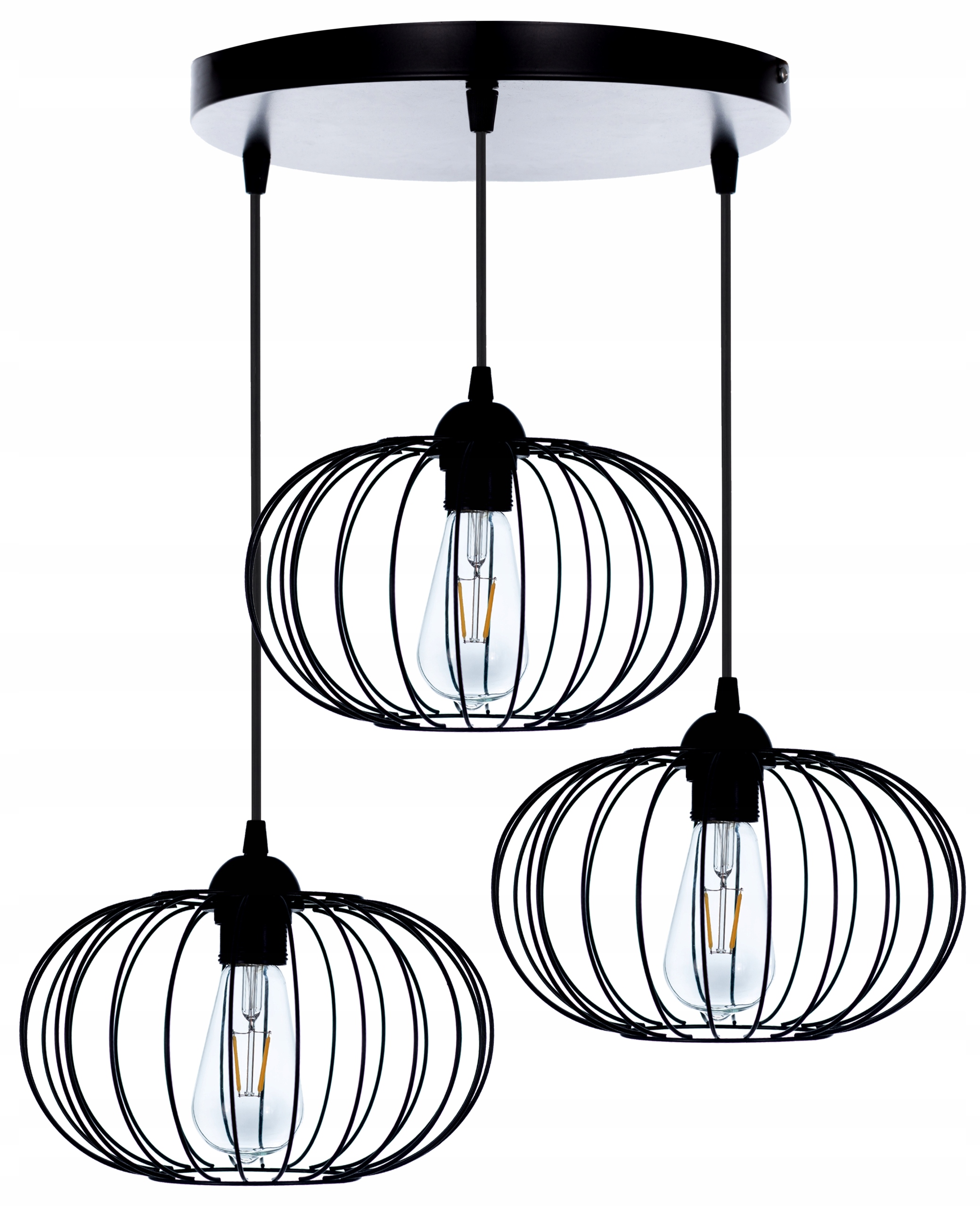 

Lampa Wisząca Sufitowa Żyrandol Elipsa Loft Drut