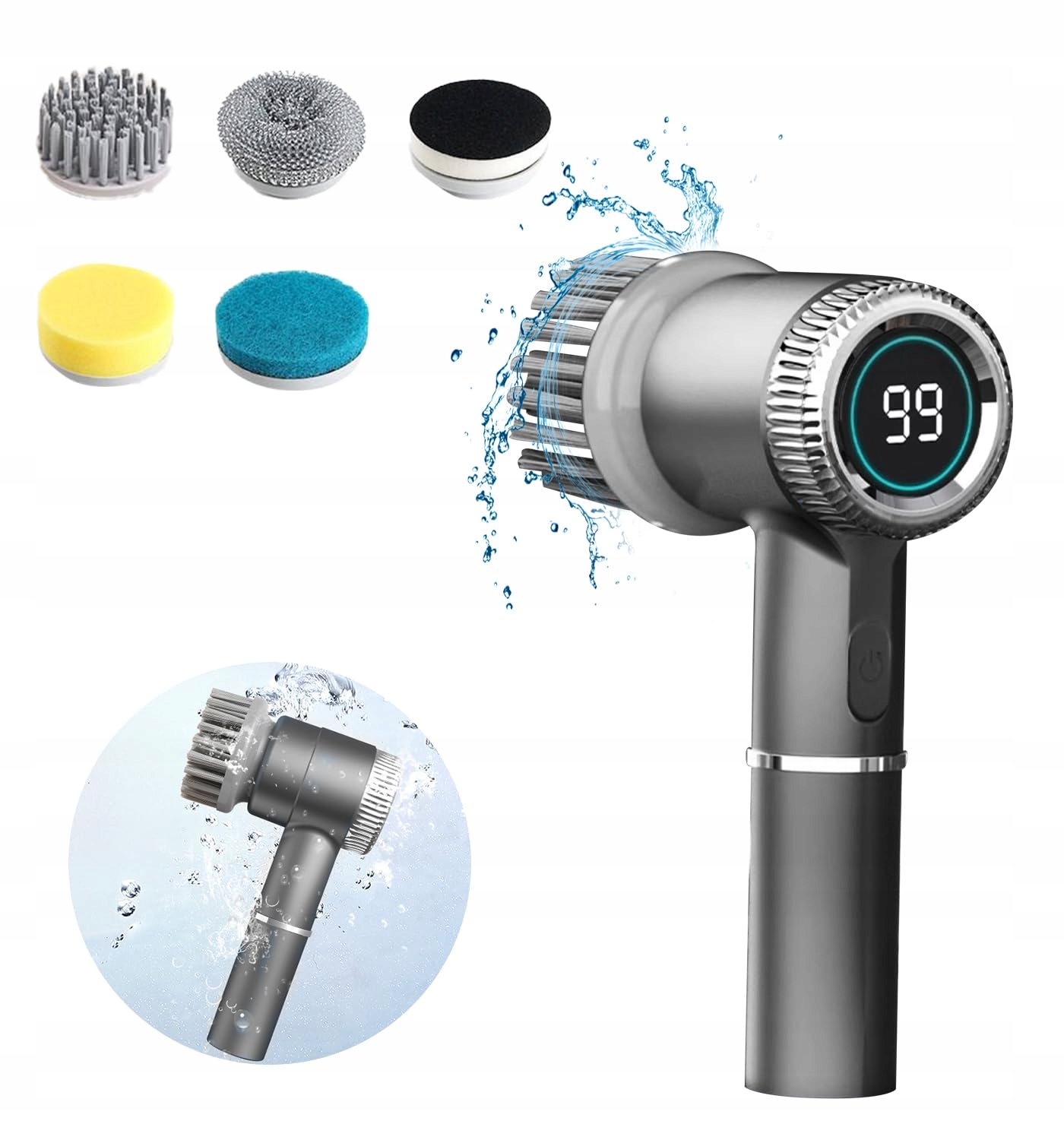 Levně 5 V 1 Elektrický Kartáč Na Čištění Rotačních Mopů V Koupelně Kuchyně