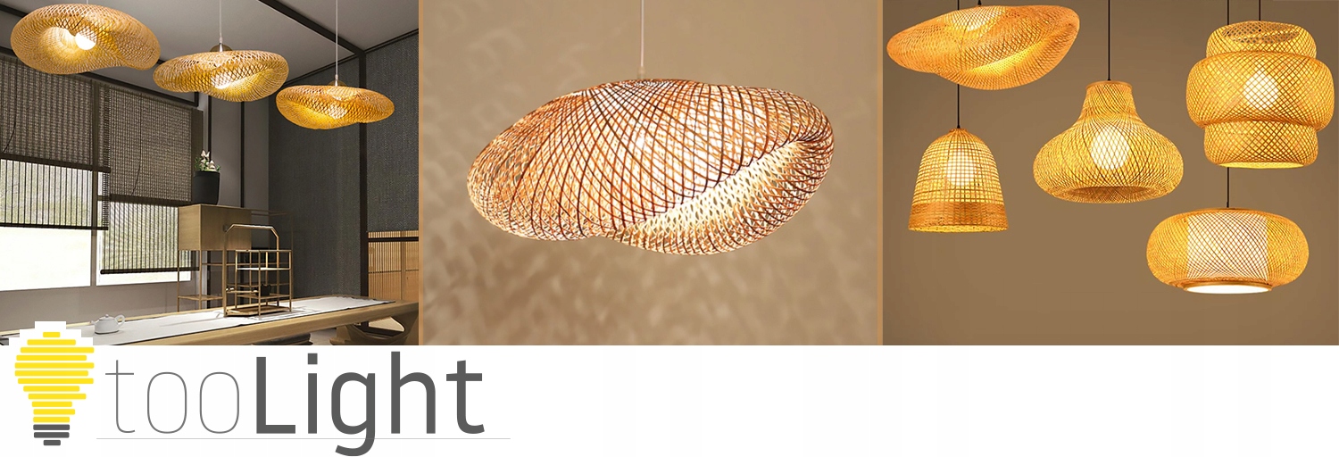 LAMPA WISZĄCA PLECIONA BAMBUS NATURAL BOHO DREWNO Liczba punktów światła 1
