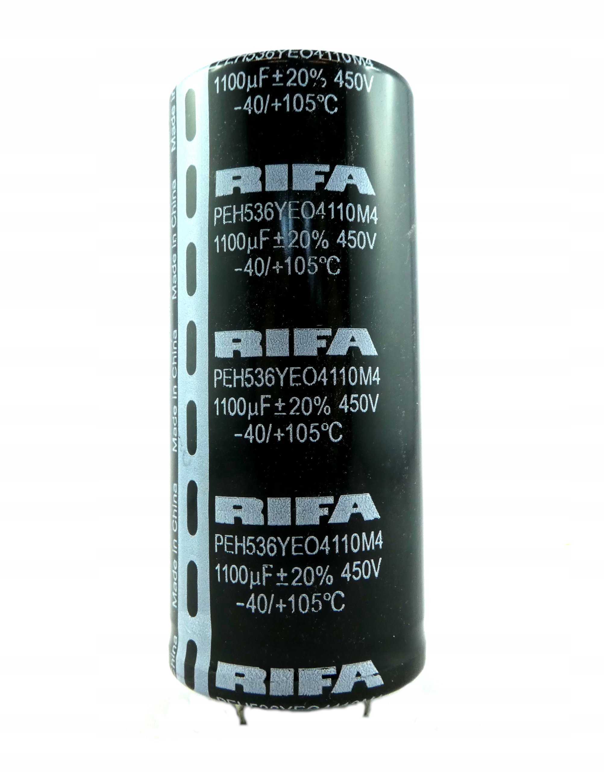 

Rifa 1100uF 1,1mF 20% 450V DC Elektrolit 4 pin